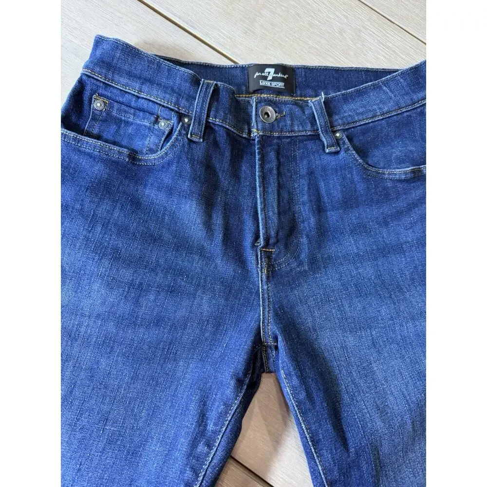 7 For All Man Kind Mens Luxe Sport Slimmy 31x31” Blue Jeans‎ Denim Stretch Pants